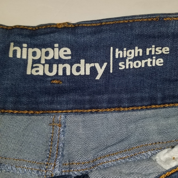 Distressed Hippie Laundry High Rise Shorts - Picture 6 of 11
